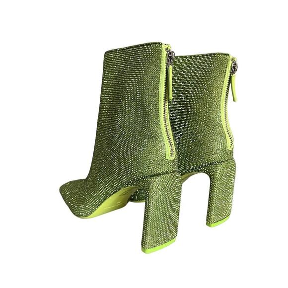 Jonathan Simkhai Kelsey Crystal Heeled Boots in green - Picture 6 of 6